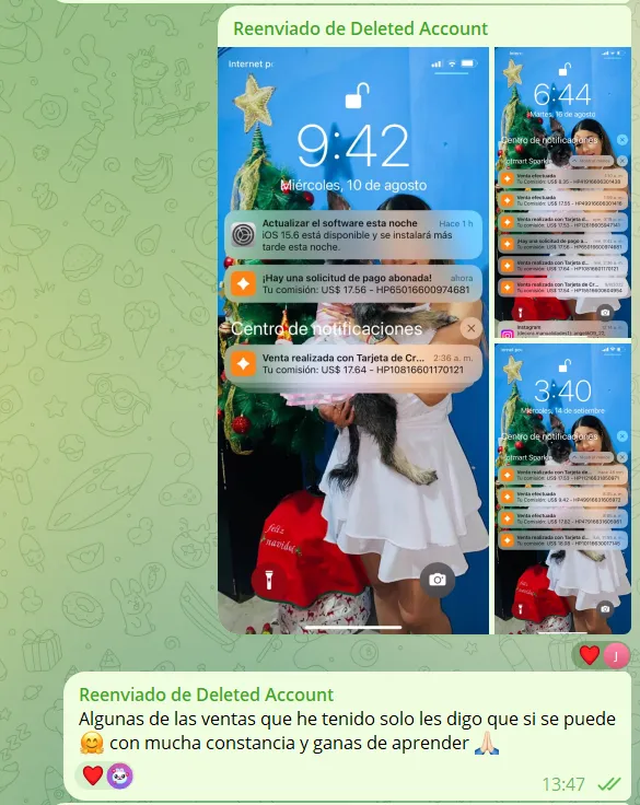 Captura de Alumna de la comunidad
